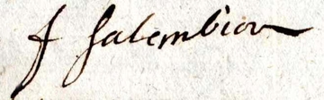 Signature manuscrite de Salembier.