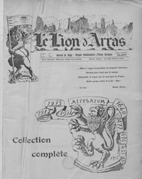 Une de journal intitulé le Lion d'Arras.