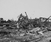 Bâtiments ruinés de la Compagnie des mines de Lens (1918-1920).
