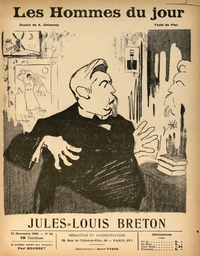 Une de journal montrant un homme de profil en costume, l'air étonné du reflet que lui renvoie le miroir.